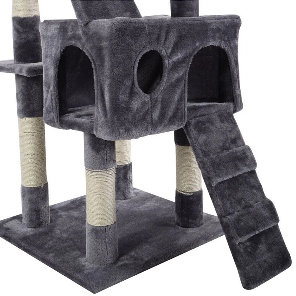 170cm Cat Tree | Scratching Post | Multi-Level Cat Tower | Grey