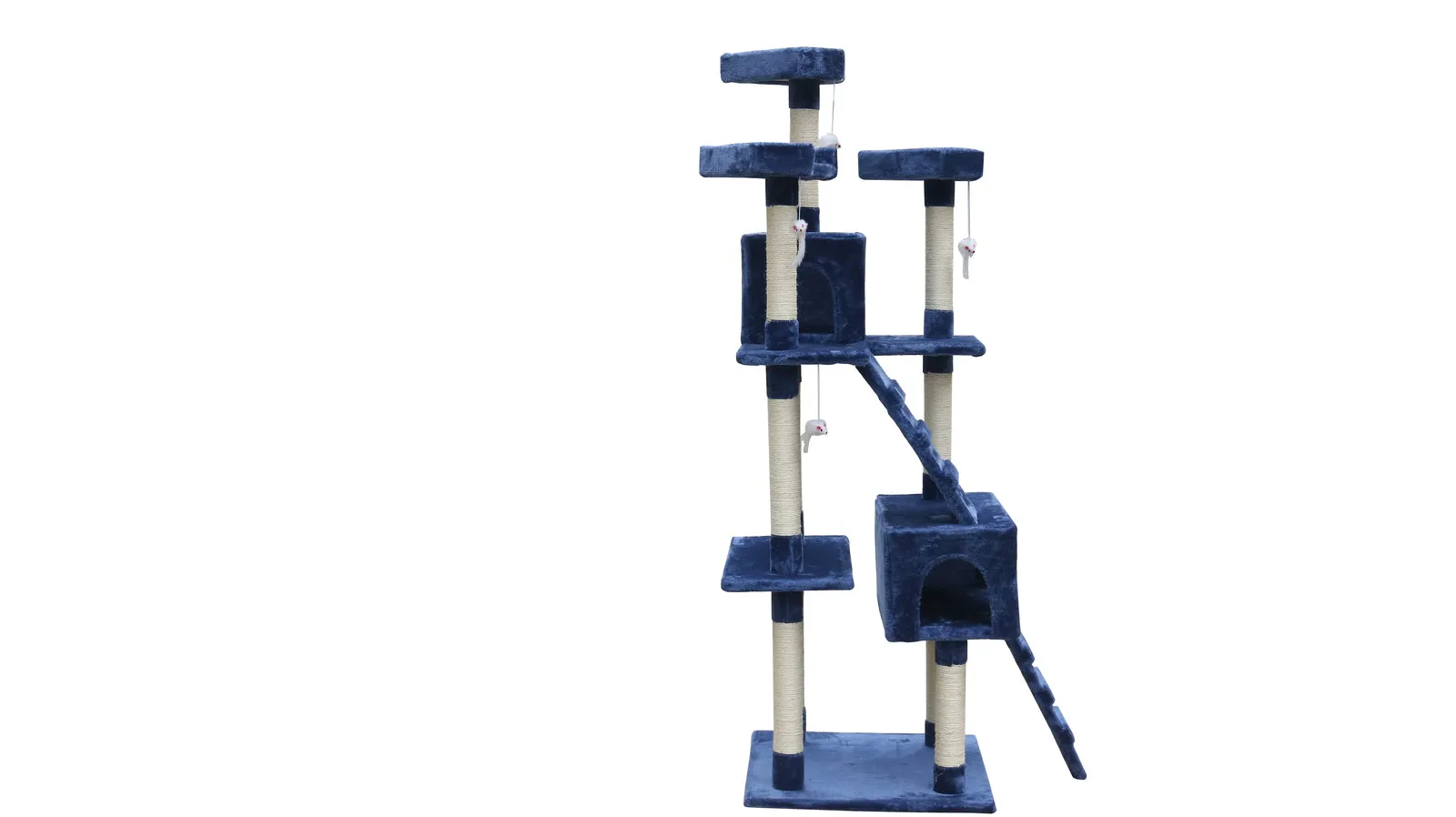 180cm Blue Cat Kitten Scratching Post Tree with Ladder