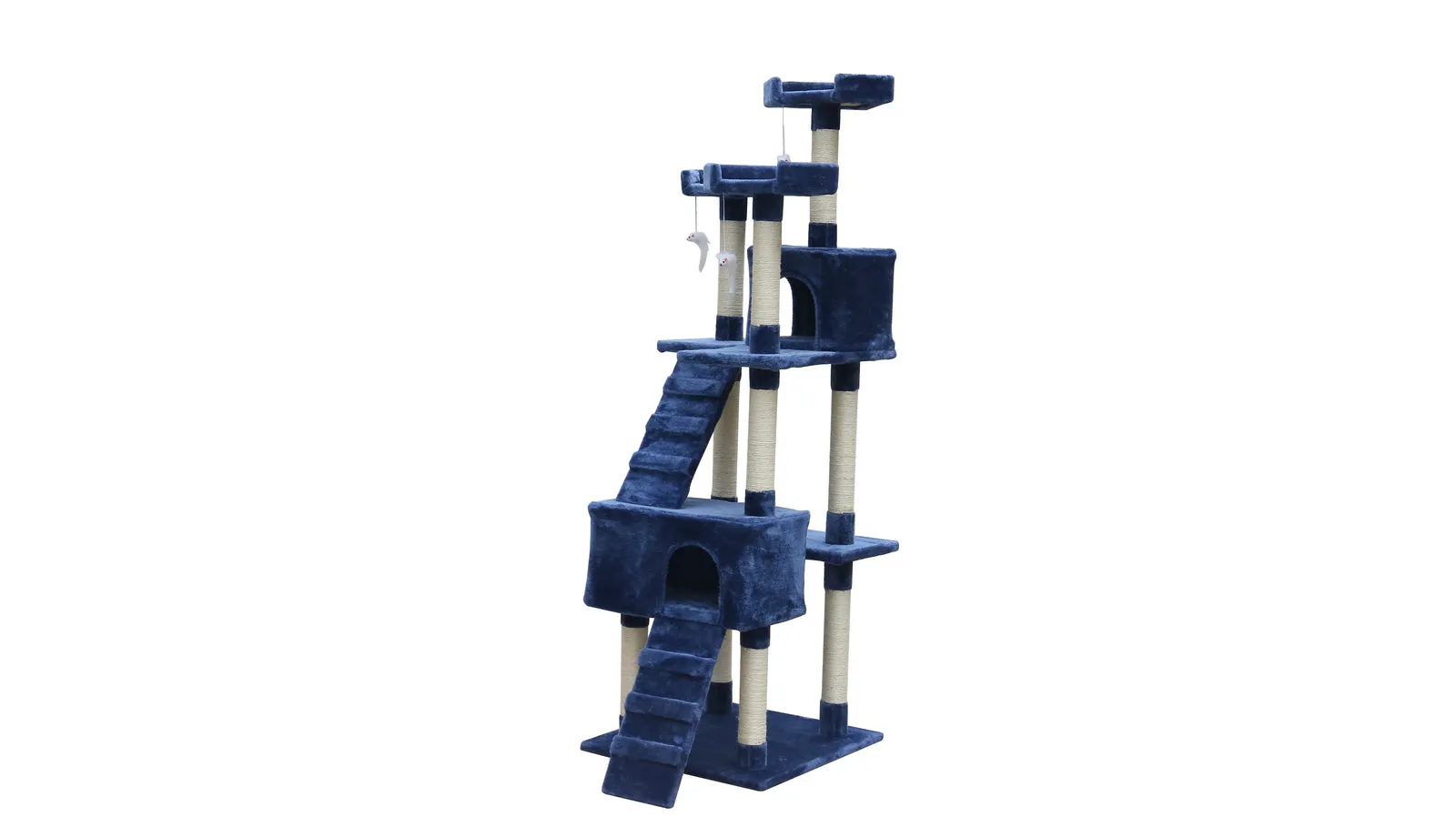 180cm Blue Cat Kitten Scratching Post Tree with Ladder