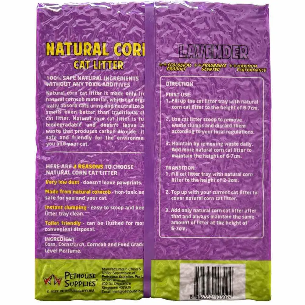 2 FOR $15: Angel Natural Corn Lavender Cat Litter 6L