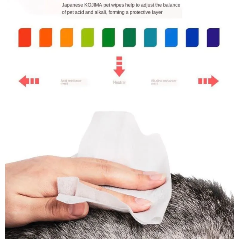 [3 FOR $11] Kojima Herbal Dog & Cat Wipes 80pcs