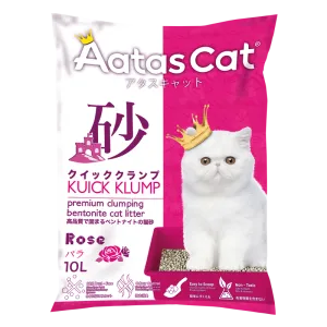 Aatas Cat Premium Clumping Bentonite Cat Litter - Kuick Klump Rose 10L