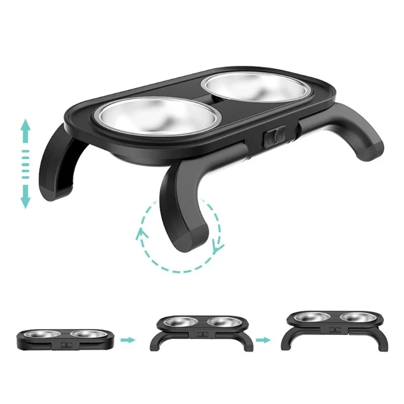 Adjustable Elevated Pet Food Bowl