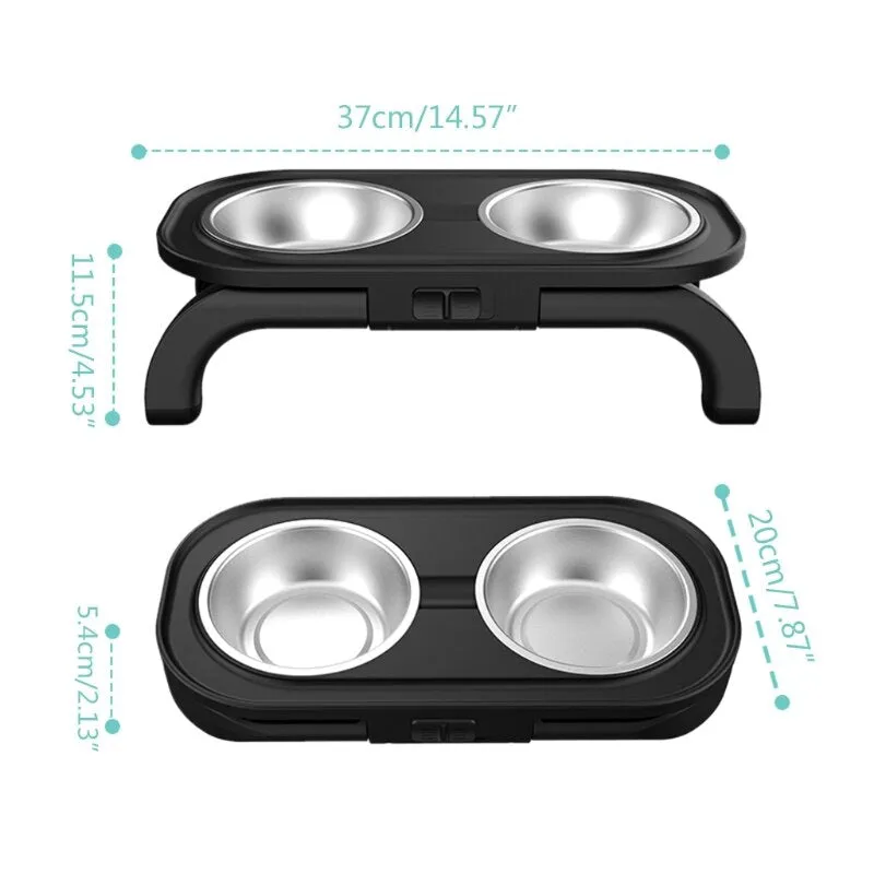 Adjustable Elevated Pet Food Bowl