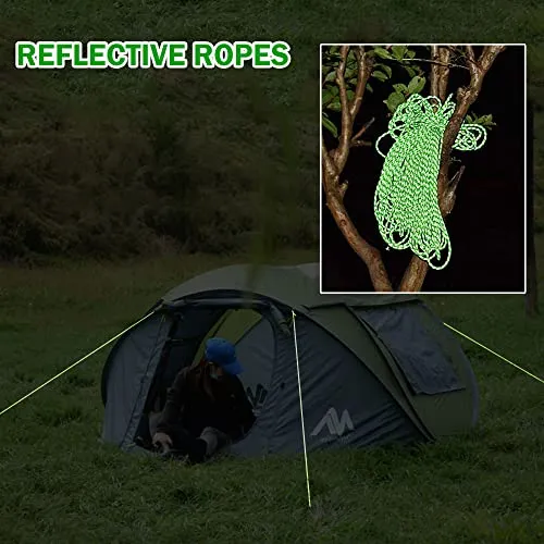AYAMAYA Pop Up Tent 4 Person Tents for Camping with Skylight