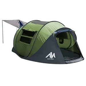 AYAMAYA Pop Up Tent 4 Person Tents for Camping with Skylight