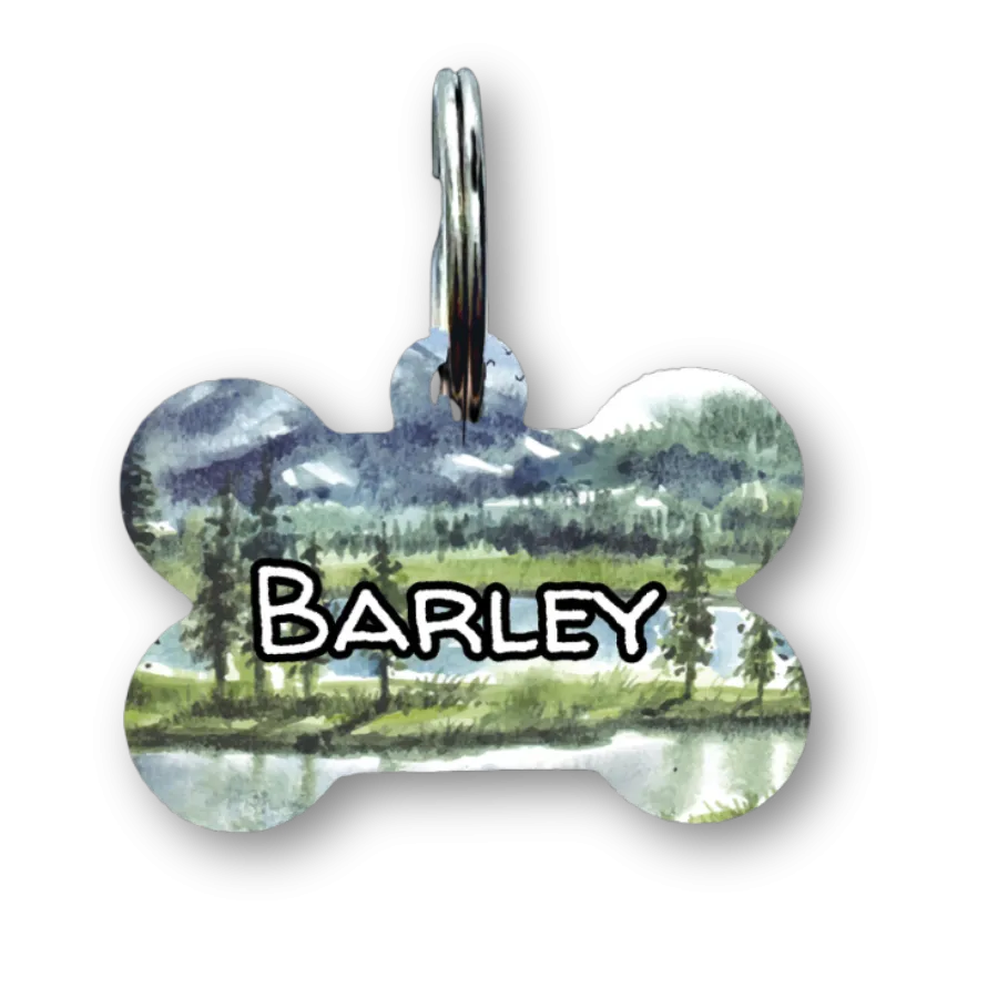 Beyond The Trees Bone Dog Tag