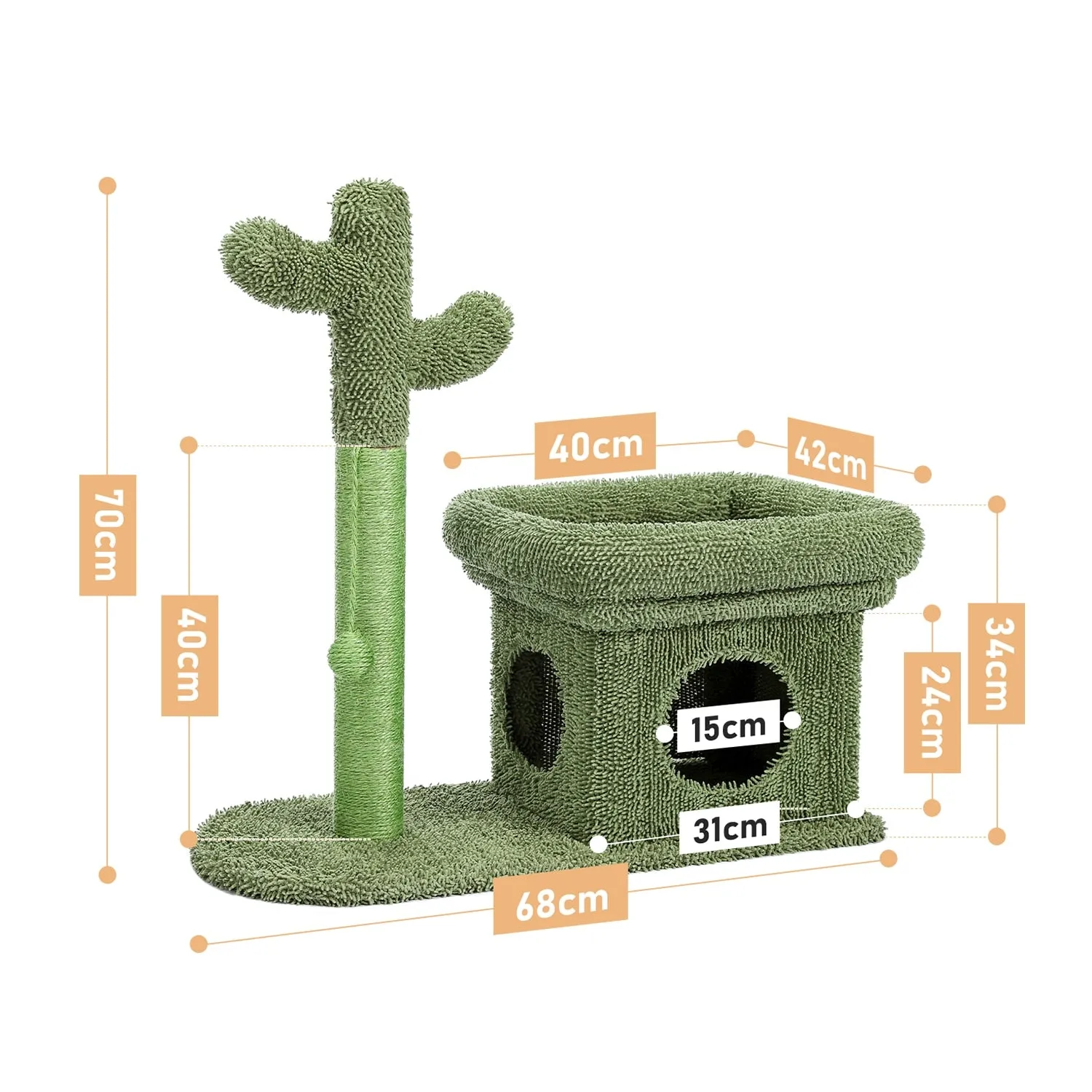 Cactus Cat Tower - Cute Cactus Cat Tree Scratching Post