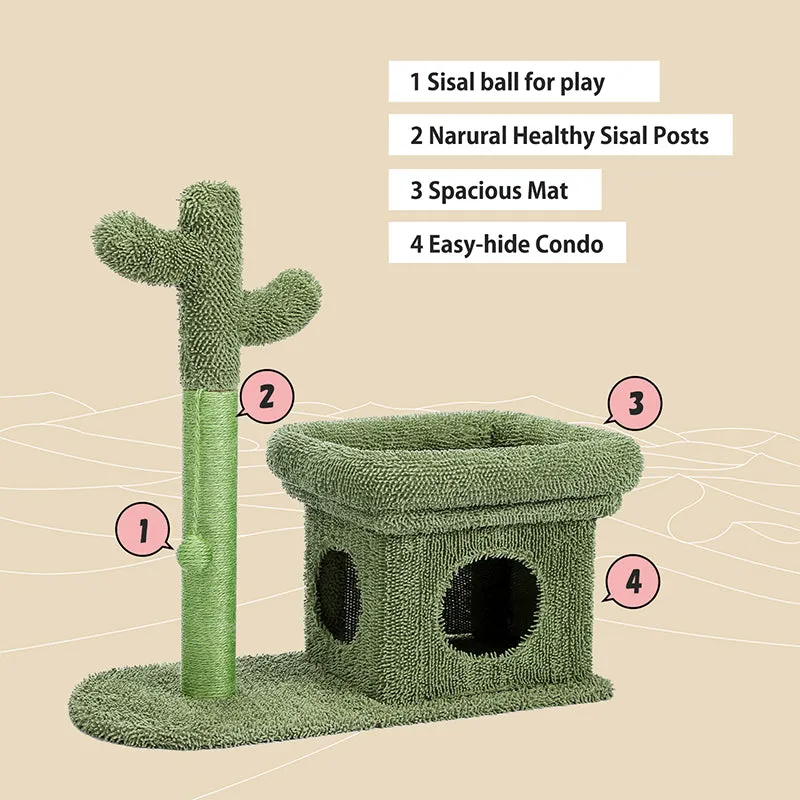 Cactus Cat Tower - Cute Cactus Cat Tree Scratching Post