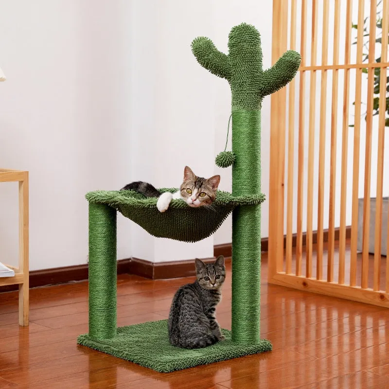 Cactus Cat Tower - Cute Cactus Cat Tree Scratching Post