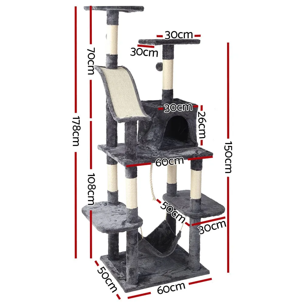 Cat Tree 171cm Trees Scratching Post Scratcher Tower Condo House Furniture Wood