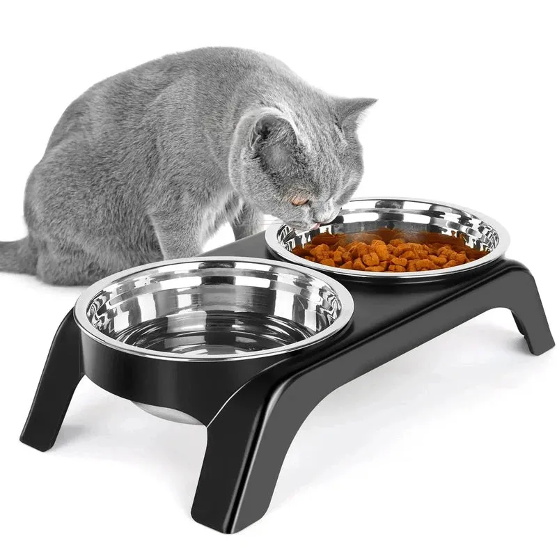 Elevated Cat & Dog Bowls with Anti-Slip Stand