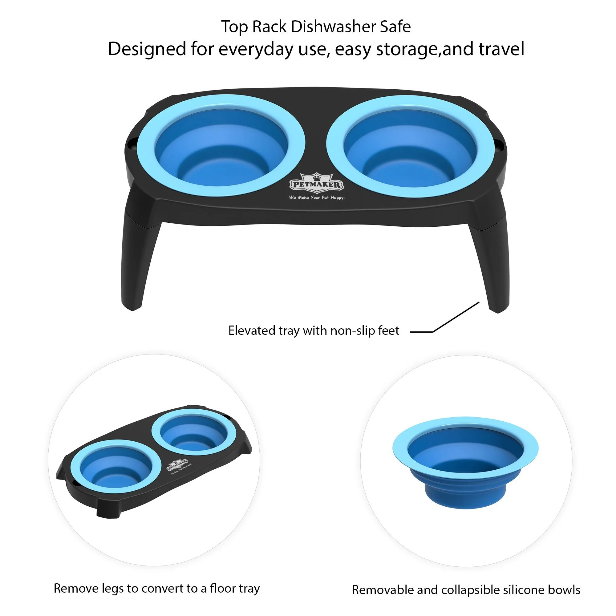 Elevated Pet Bowls with Stand
