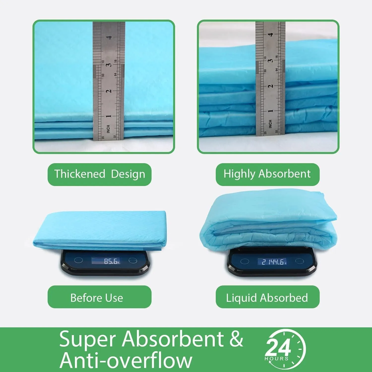 Extra Large Dog Pee Pads 28"X34", 30 Count Thicker Puppy Pads XL, Super Absorbent Pee Pads for Dogs, Disposable Dog Training Pads for Doggies, Cats, Rabbits, Pups, Leak-Proof Pet Potty Pads