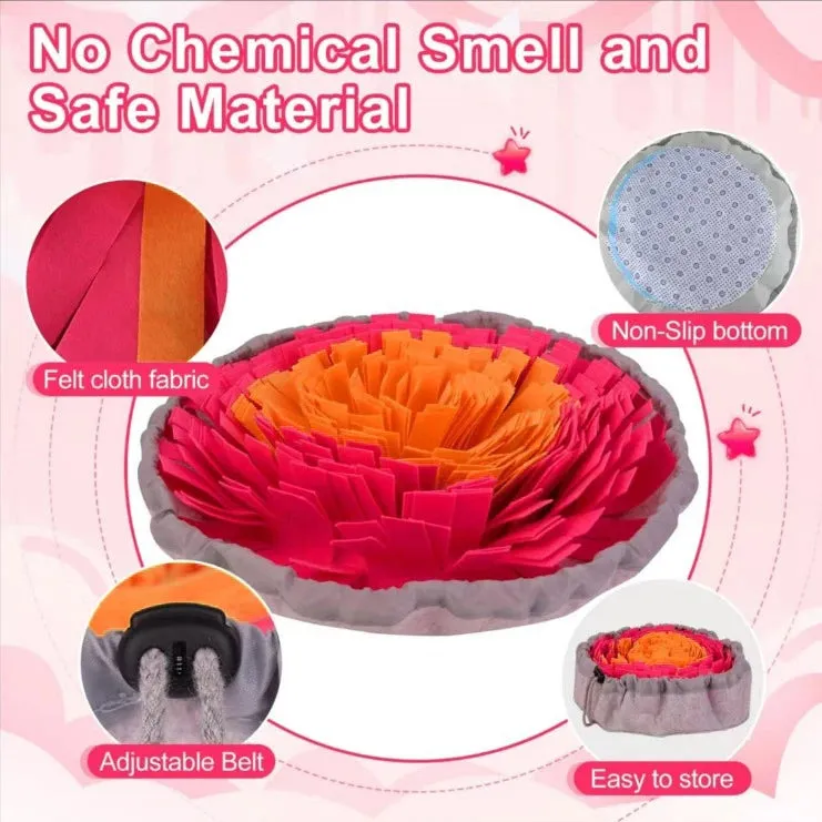 Foldable Felt Snuffle Mat for Dogs - Interactive Slow Feeding Training Toy