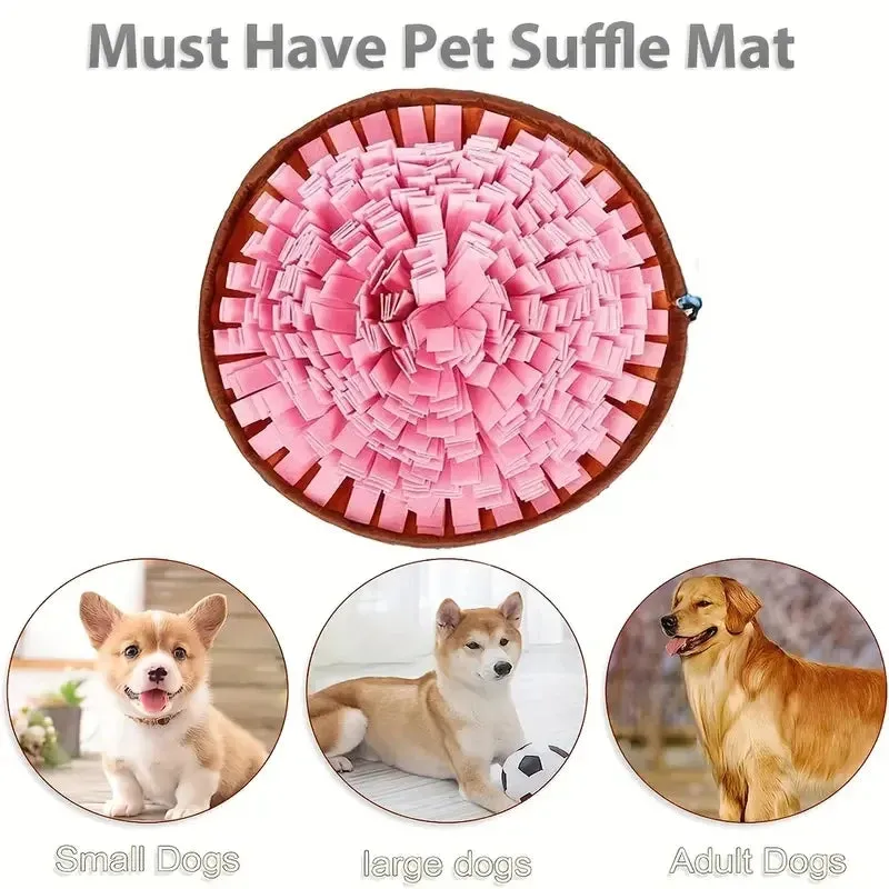 Foldable Felt Snuffle Mat for Dogs - Interactive Slow Feeding Training Toy