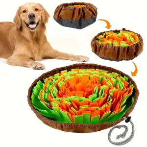 Foldable Felt Snuffle Mat for Dogs - Interactive Slow Feeding Training Toy