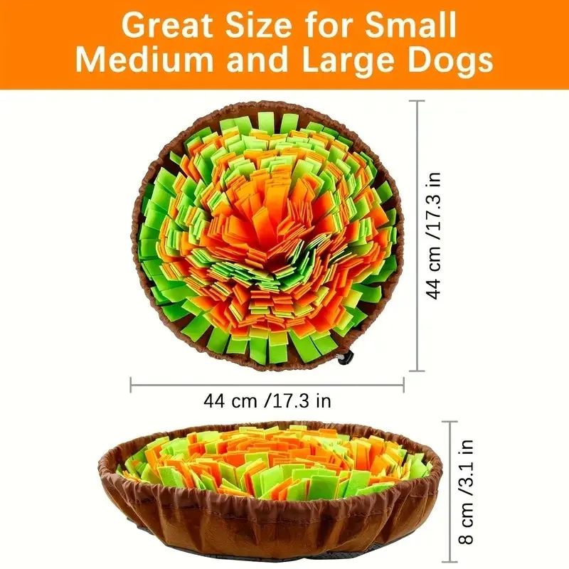 Foldable Felt Snuffle Mat for Dogs - Interactive Slow Feeding Training Toy