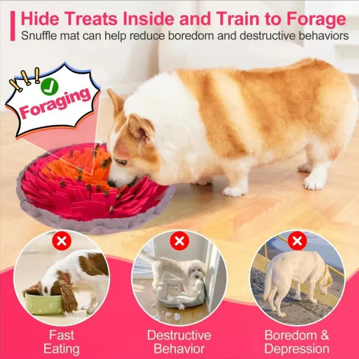 Foldable Felt Snuffle Mat for Dogs - Interactive Slow Feeding Training Toy
