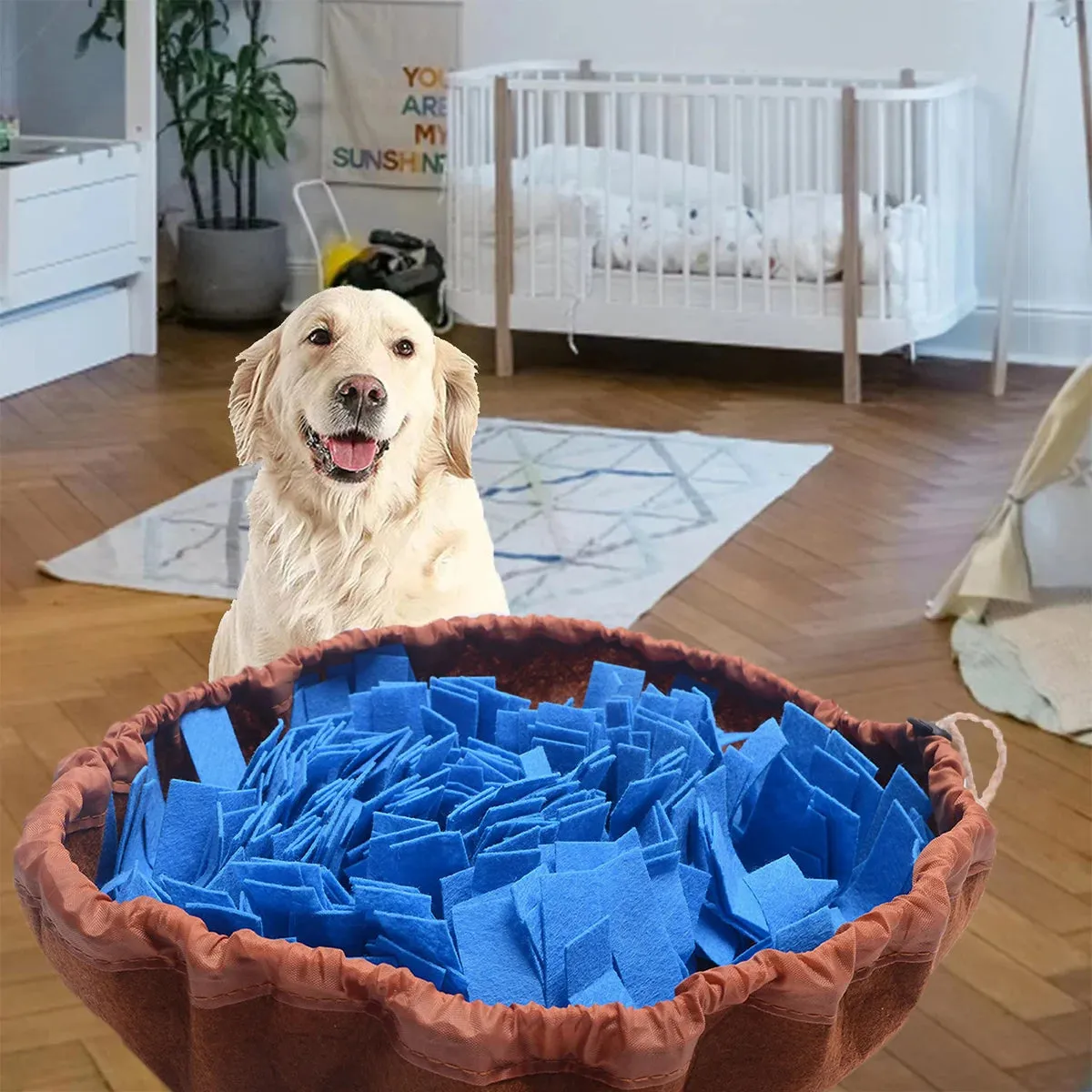 Foldable Felt Snuffle Mat for Dogs - Interactive Slow Feeding Training Toy