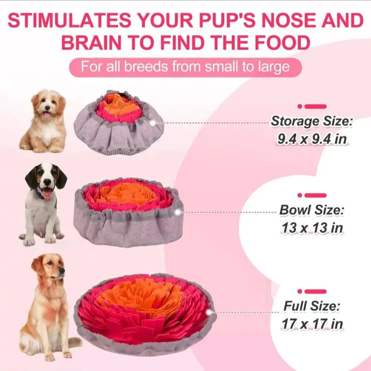 Foldable Felt Snuffle Mat for Dogs - Interactive Slow Feeding Training Toy