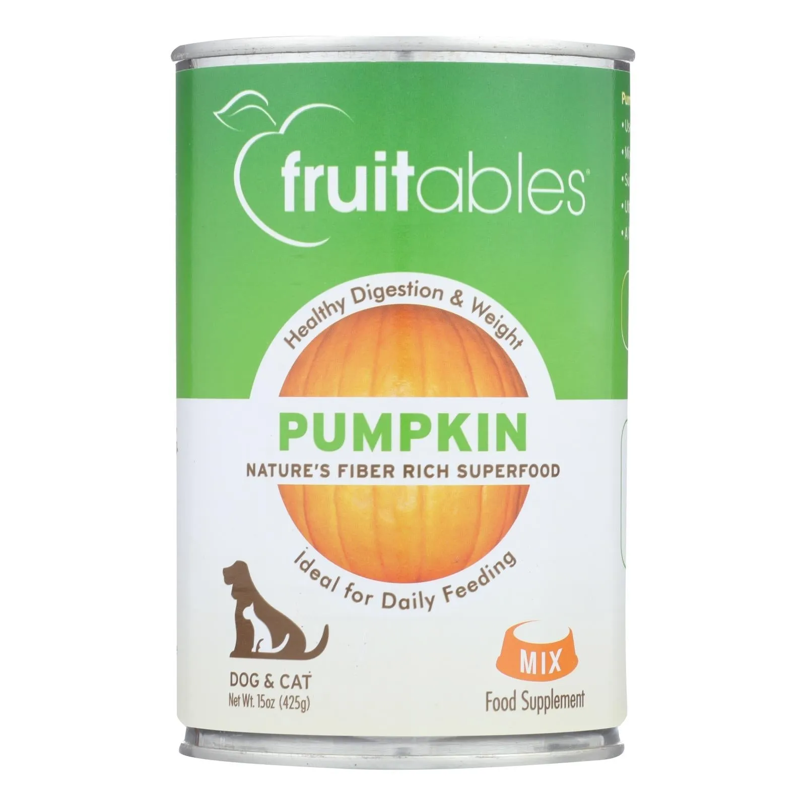 Fruitables Pumpkin Pet Puree - 15 Oz. Can (12-Pack)