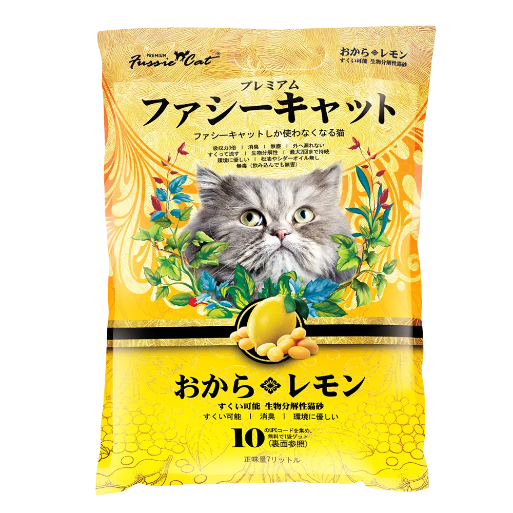 Fussie Cat Japanese Soybean Litter Lemon 7L