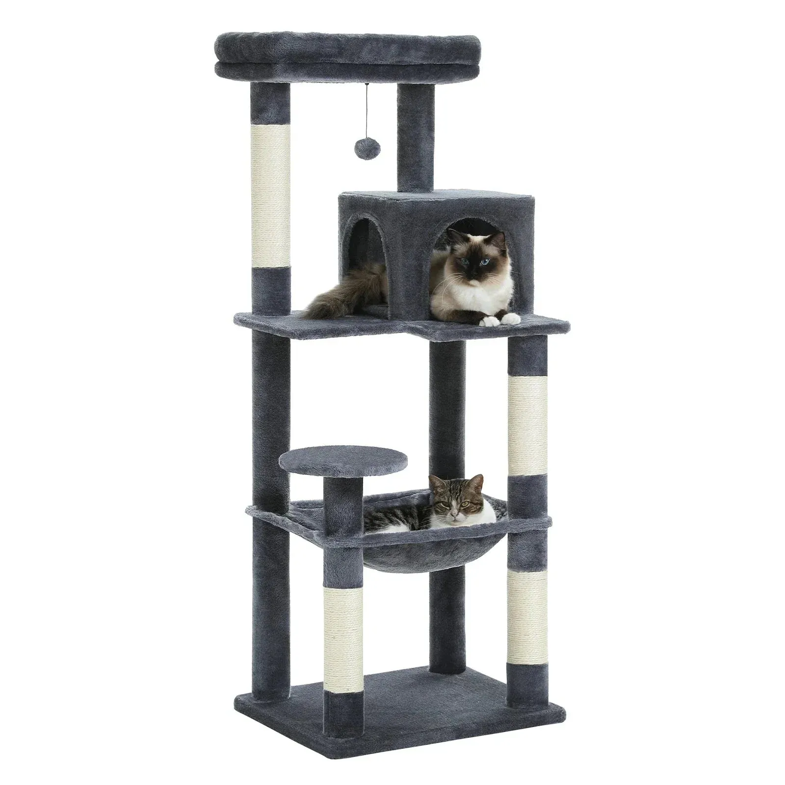 Indoor Cat Tree Tower with Self Groomer