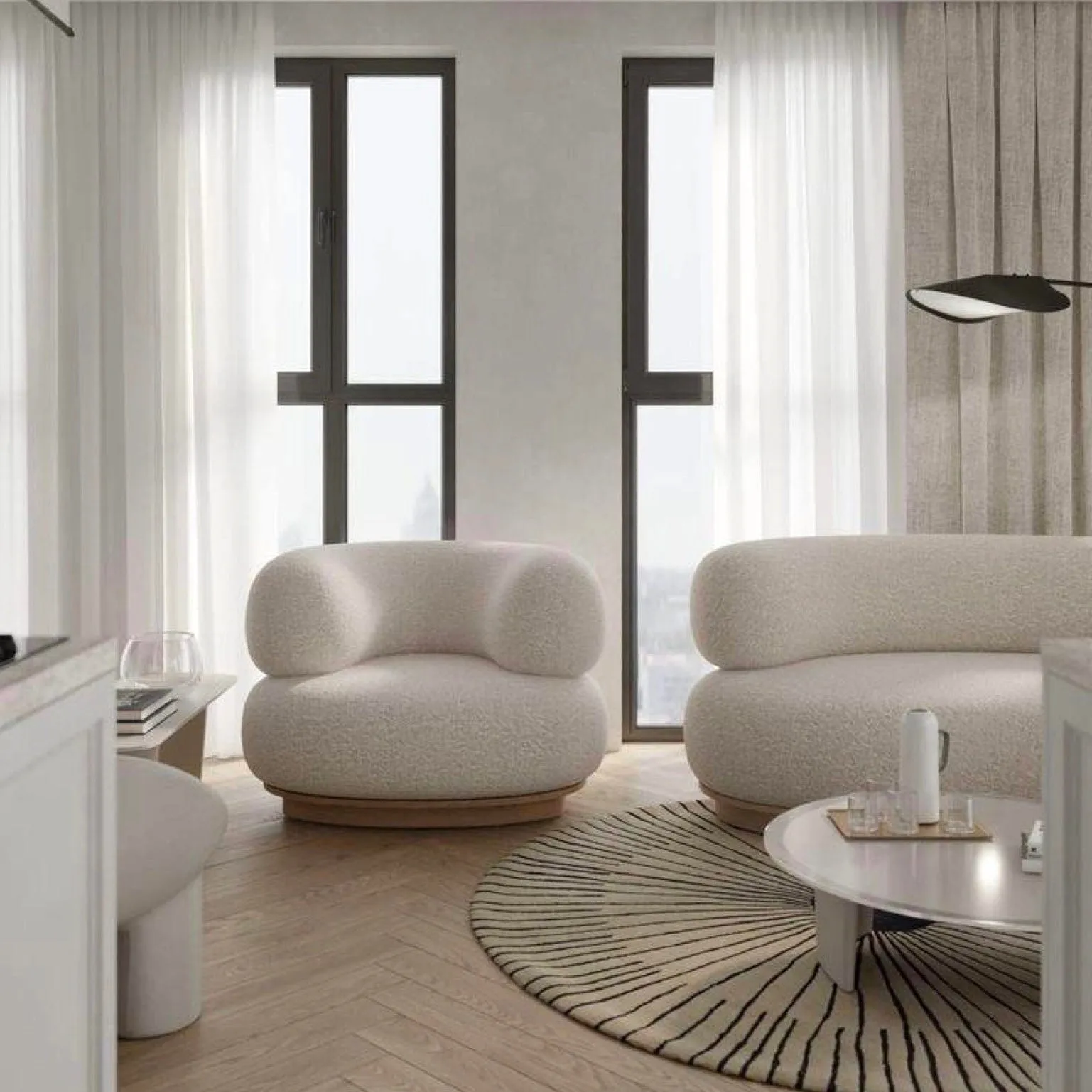 Lucifer Boucle Curve Sofa