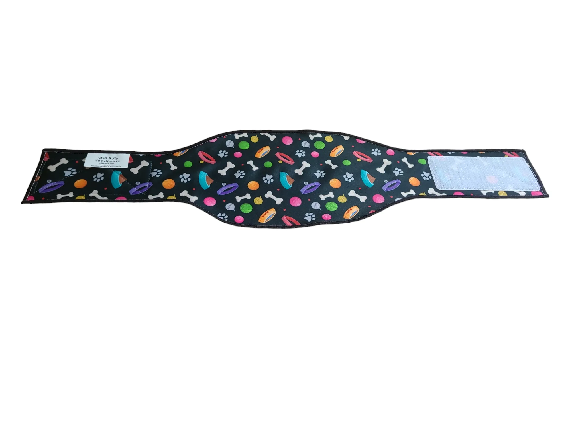 Male Dog Belly Band Wrap - Playful Dog Print Style #2