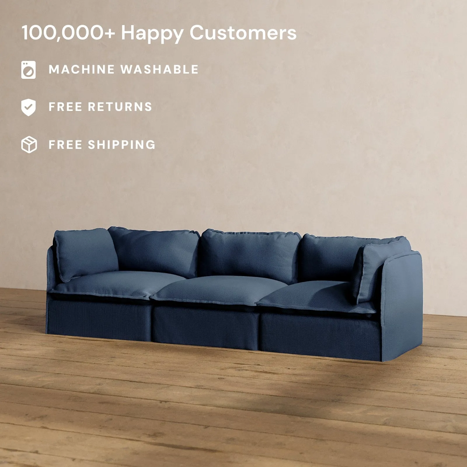 Modular Washable 3-Seater in Sumi | Memorix  Seat | Cloud Pillow