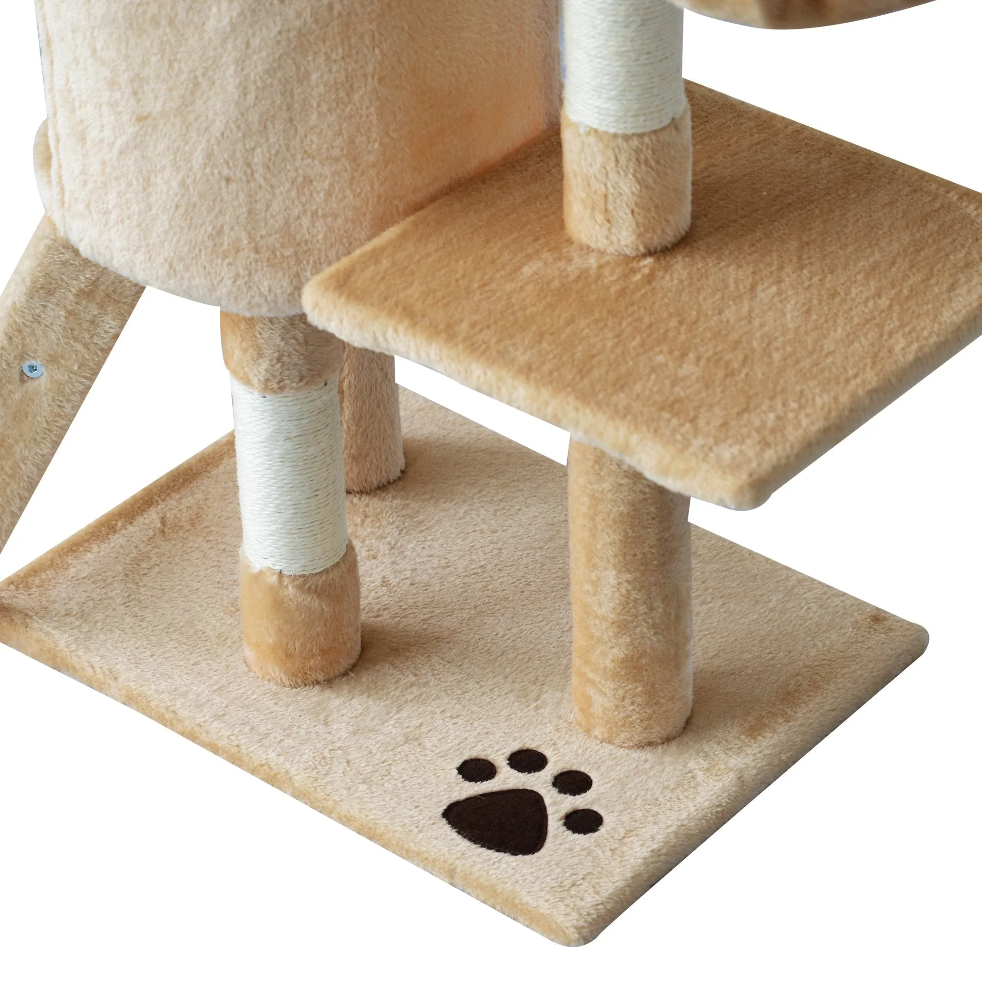 Pawhut 131cm Cat Tree with Hammock