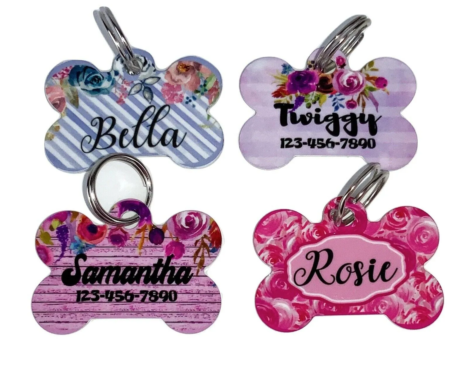 Pet ID Tag Bengals Personalized Custom Double Sided Pet Tag w/name & number Petcollarshandmade