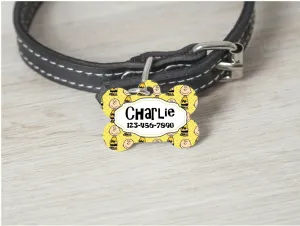 Pet ID Tag Peanuts Charlie Brown Personalized Custom Double Sided Pet Tag name Petcollarshandmade