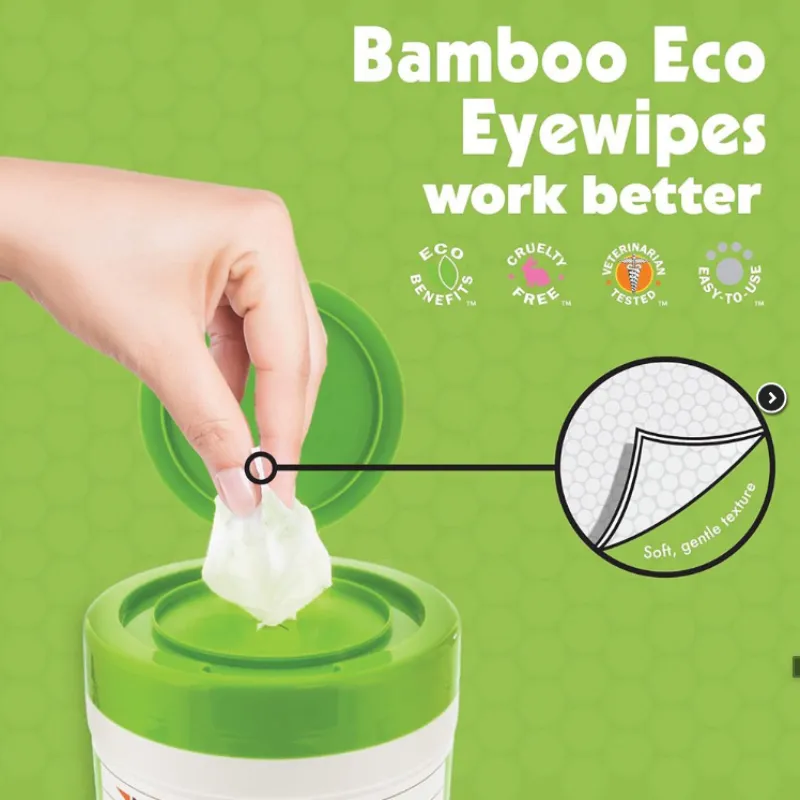 Petkin BAMBOO ECO EYE WIPES 80pk