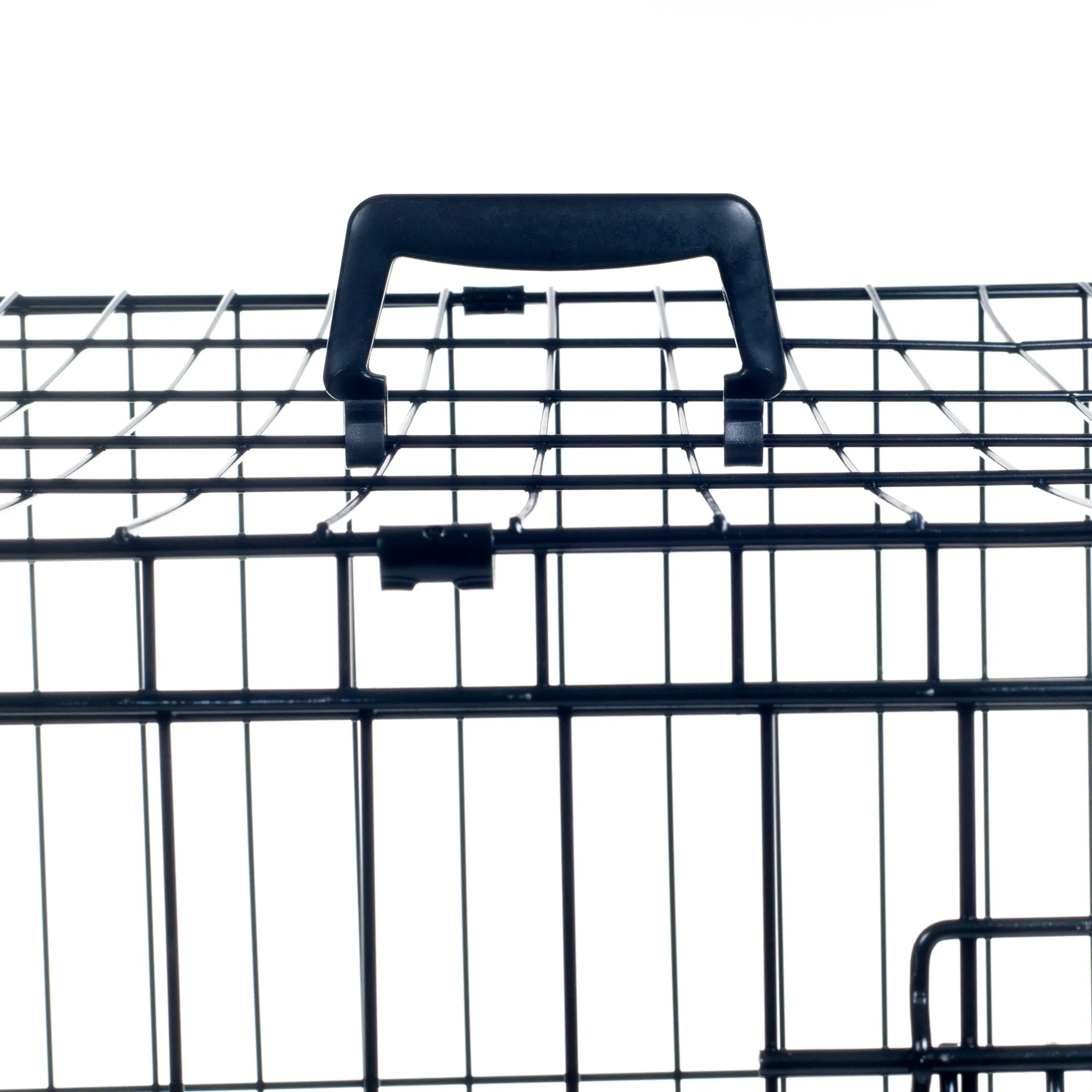 PETMAKER 36-inch Double Door Dog Crate, Black