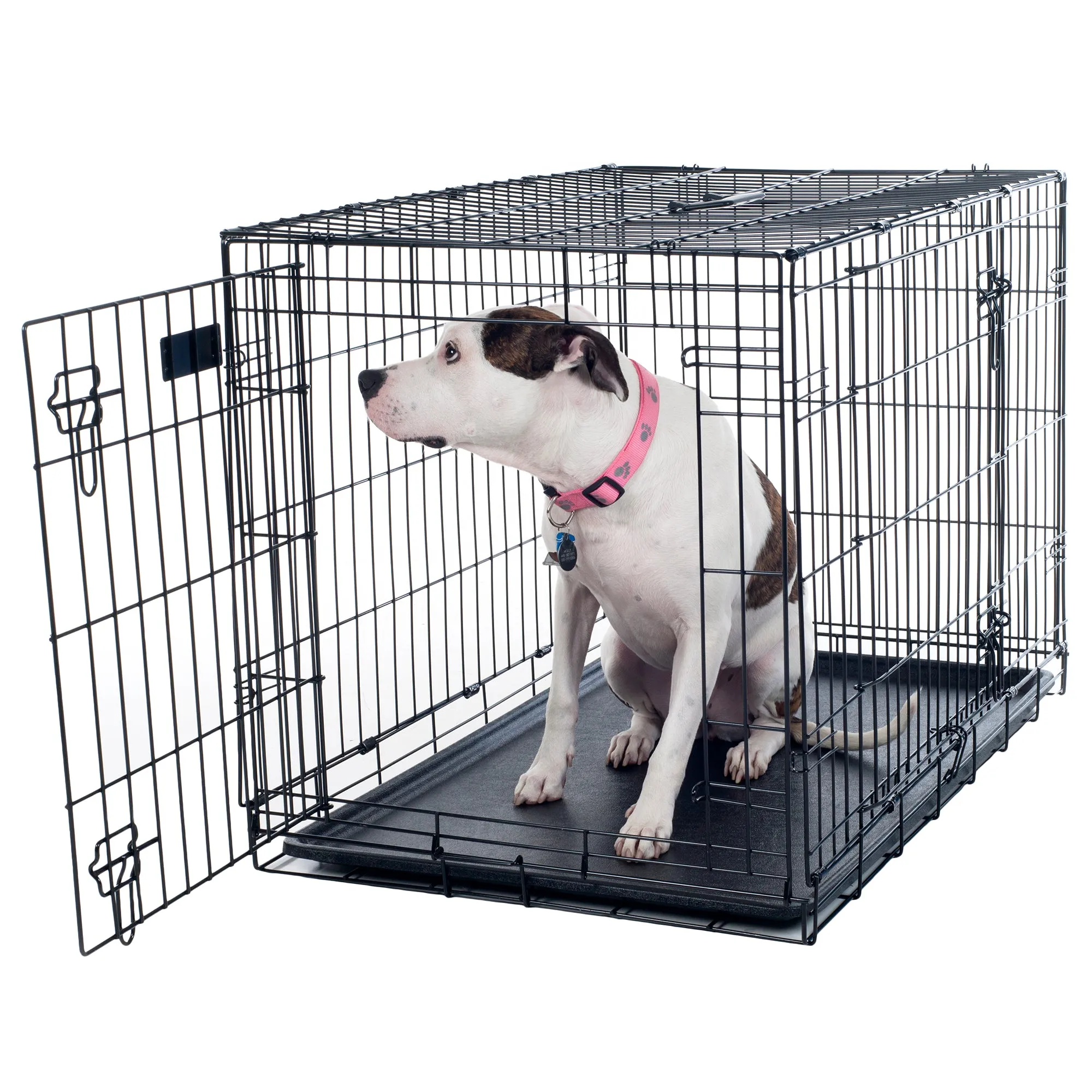 PETMAKER 36-inch Double Door Dog Crate, Black