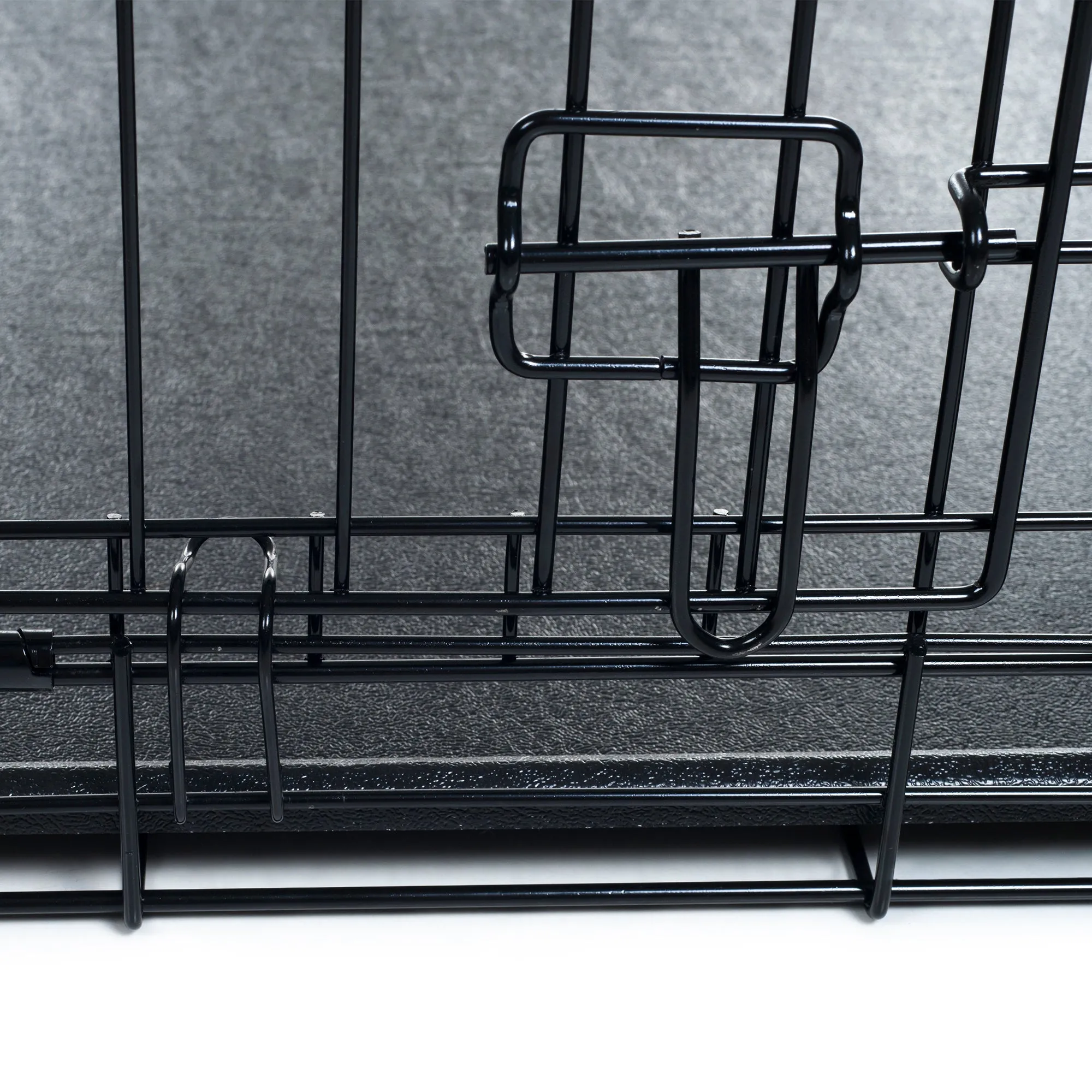 PETMAKER 36-inch Double Door Dog Crate, Black