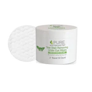 Pure and Natural Pet - Tear Stain Removing Under Eye Wipes for Dogs