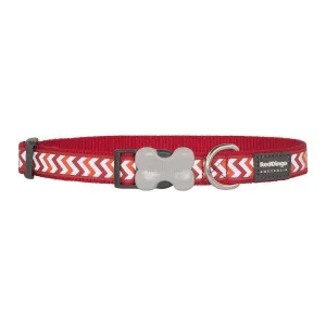 Red Dingo Dog Reflective Ziggy Collar Red L