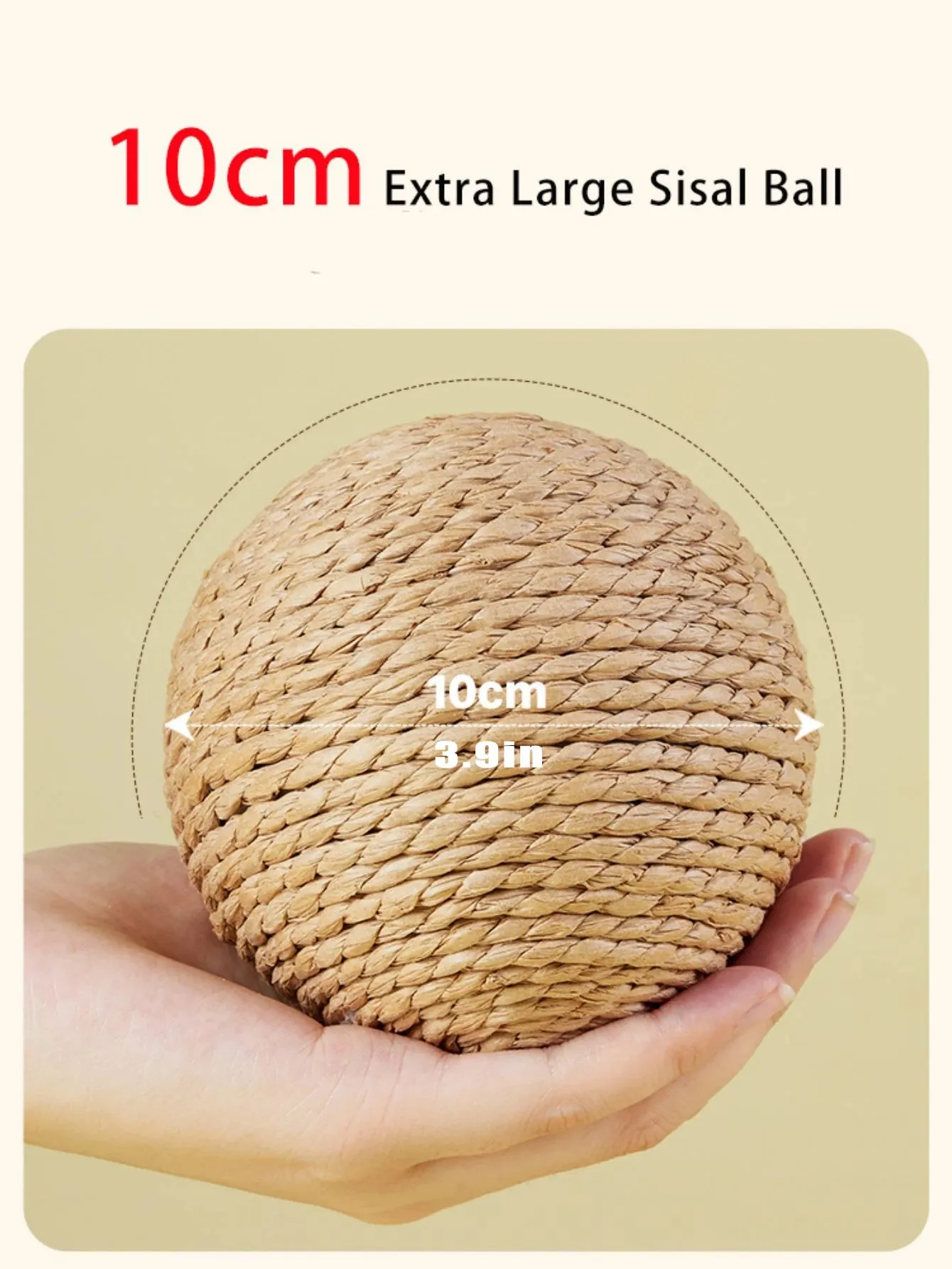 Sisal Cat Scratching Ball Toy – Interactive Kitten Teeth Cleaning Sounding Toy