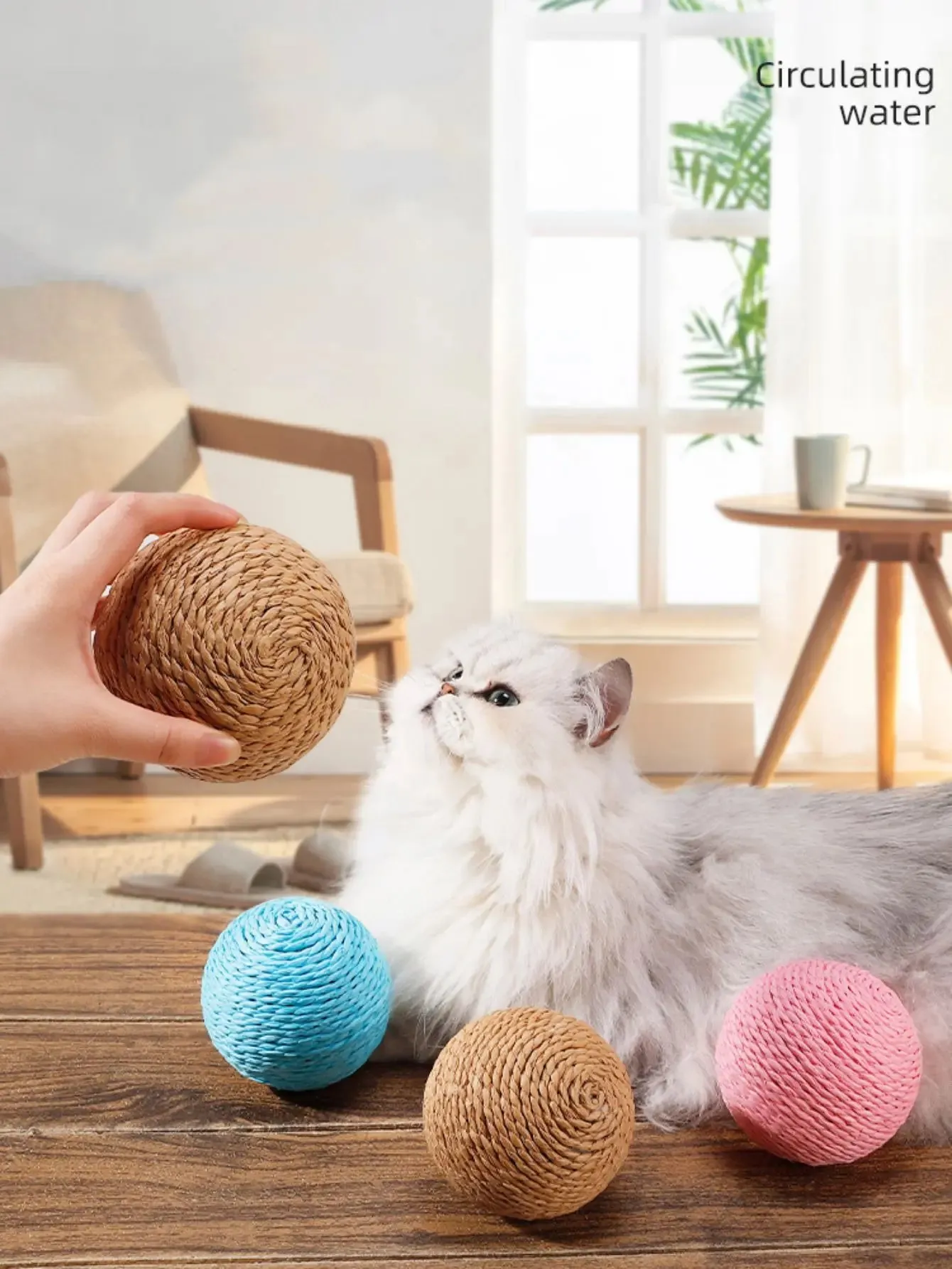Sisal Cat Scratching Ball Toy – Interactive Kitten Teeth Cleaning Sounding Toy