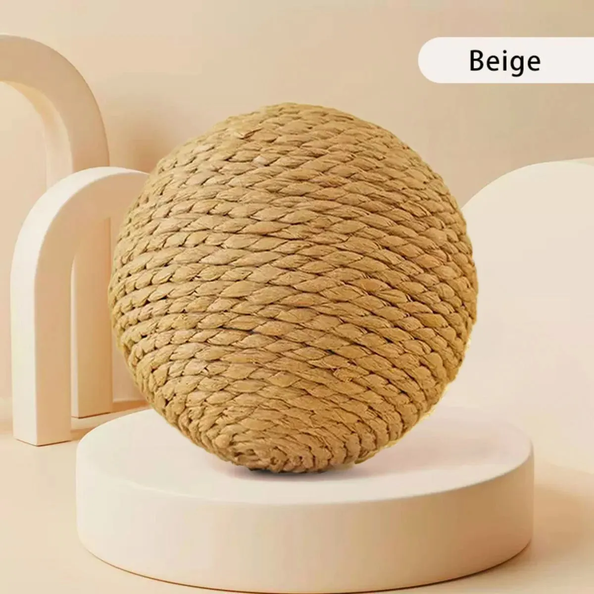 Sisal Cat Scratching Ball Toy – Interactive Kitten Teeth Cleaning Sounding Toy