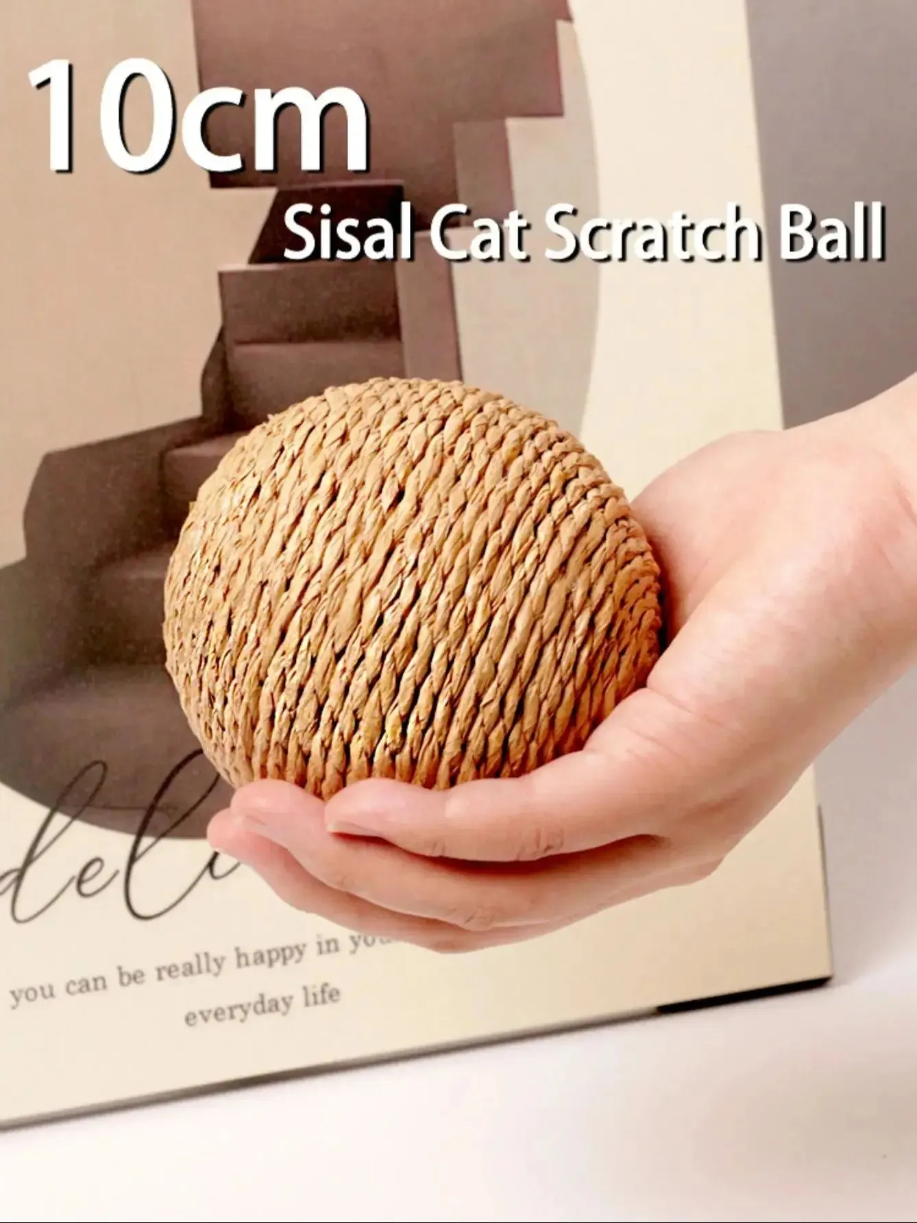 Sisal Cat Scratching Ball Toy – Interactive Kitten Teeth Cleaning Sounding Toy