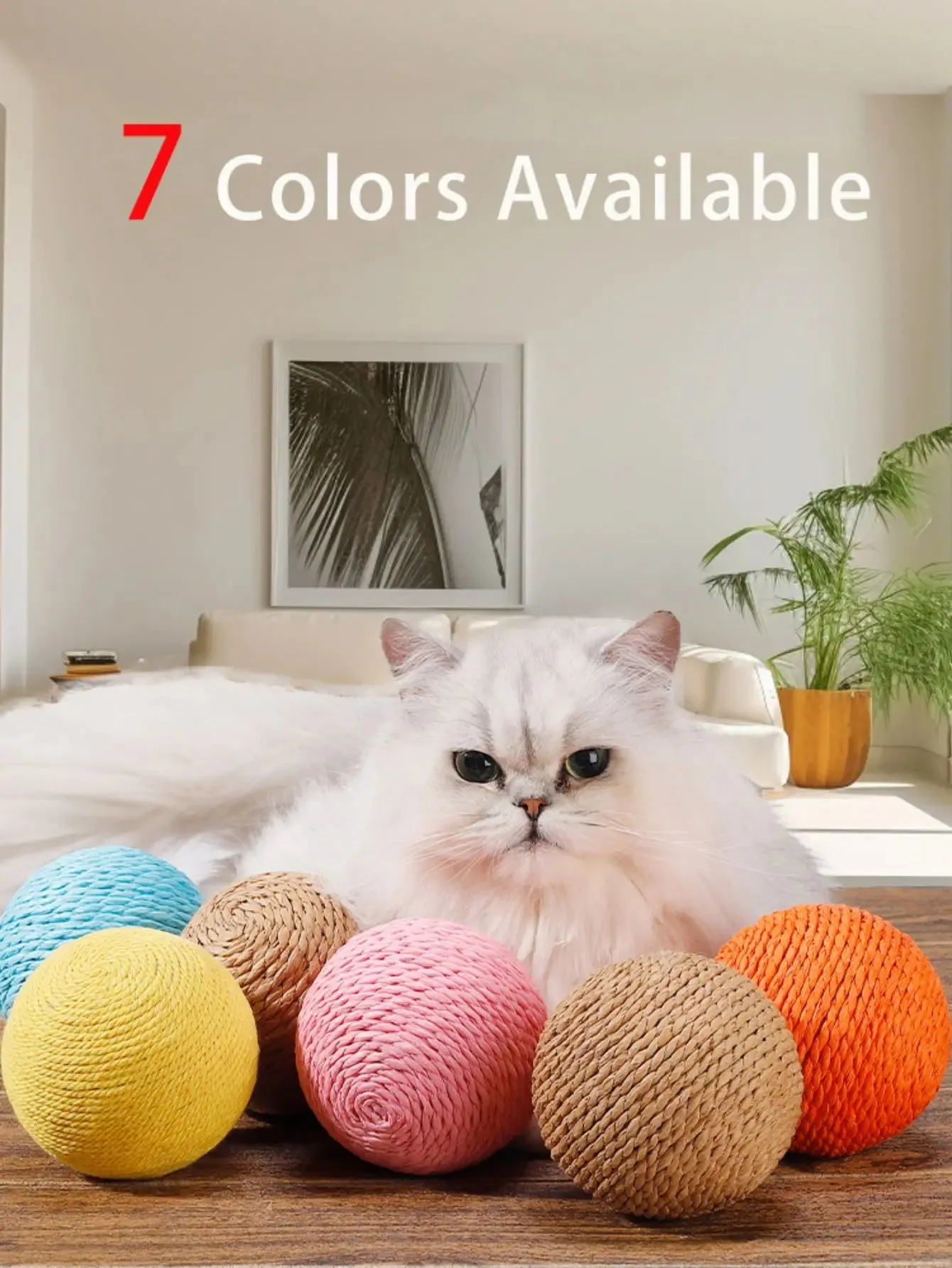 Sisal Cat Scratching Ball Toy – Interactive Kitten Teeth Cleaning Sounding Toy