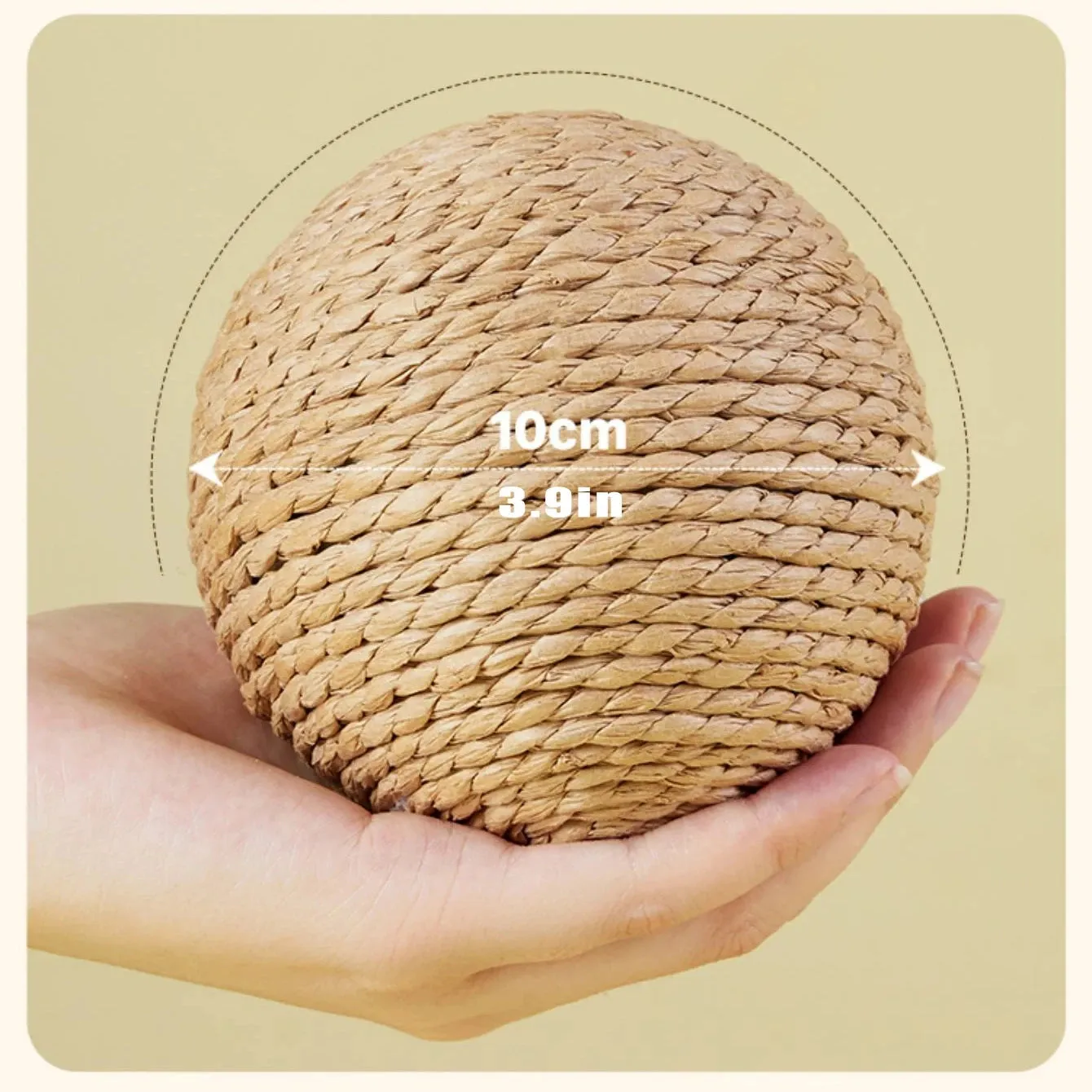 Sisal Cat Scratching Ball Toy – Interactive Kitten Teeth Cleaning Sounding Toy
