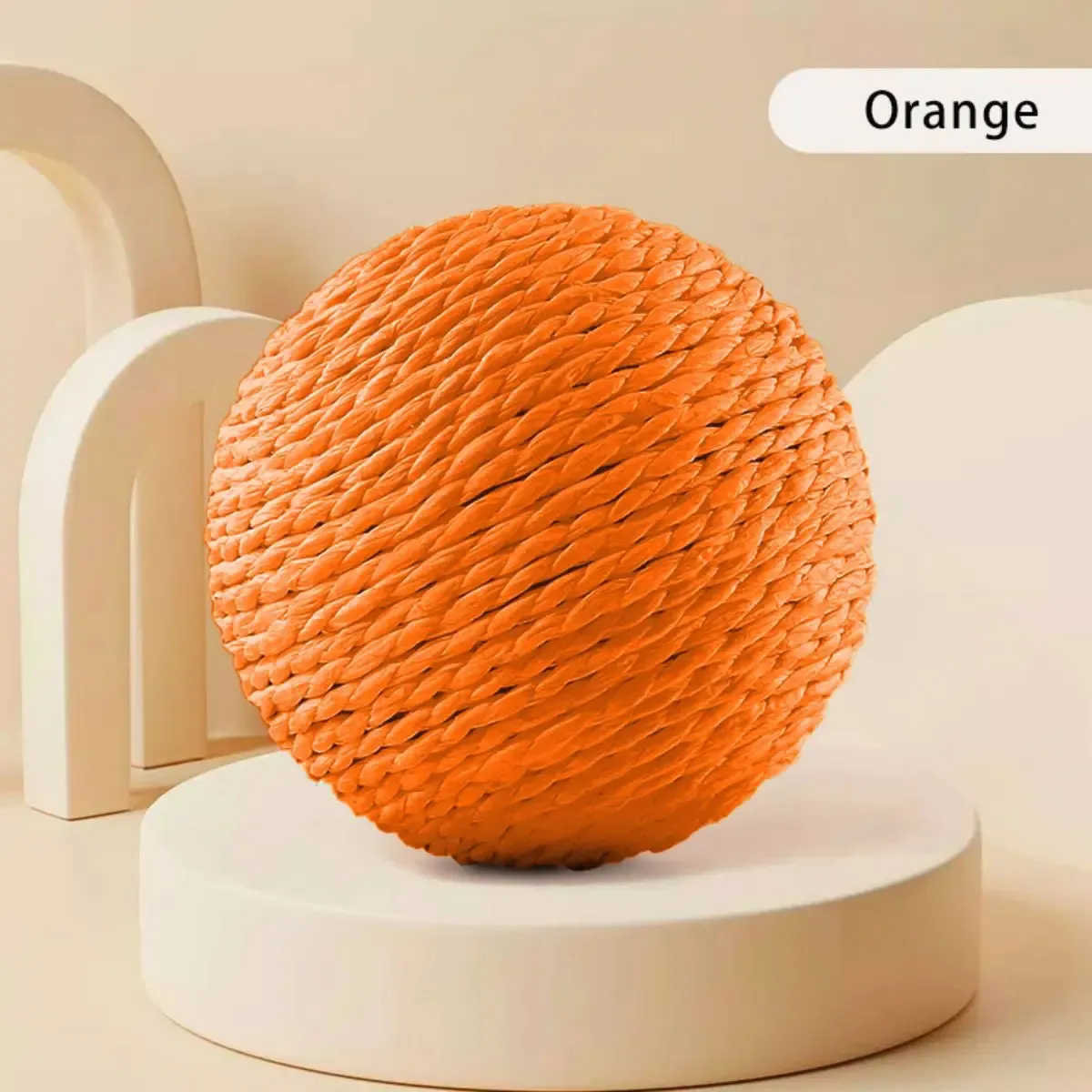 Sisal Cat Scratching Ball Toy – Interactive Kitten Teeth Cleaning Sounding Toy