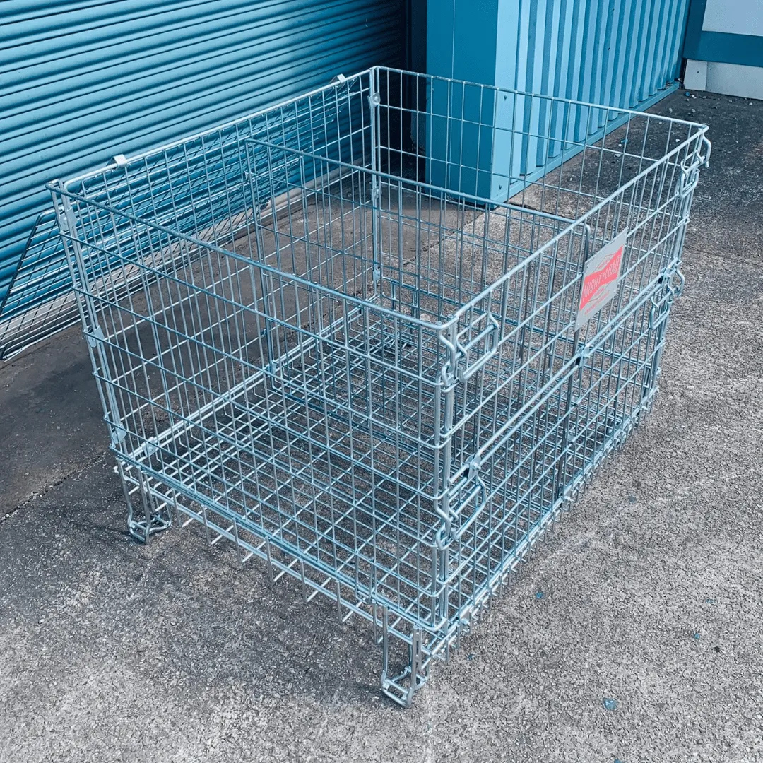 Stackable Pallet Cage - Foldable Wire Mesh, 800KG Capacity - BUNDLE DEALS
