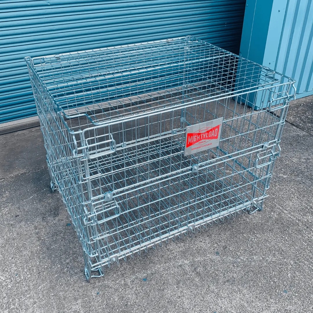 Stackable Pallet Cage - Foldable Wire Mesh, 800KG Capacity - BUNDLE DEALS