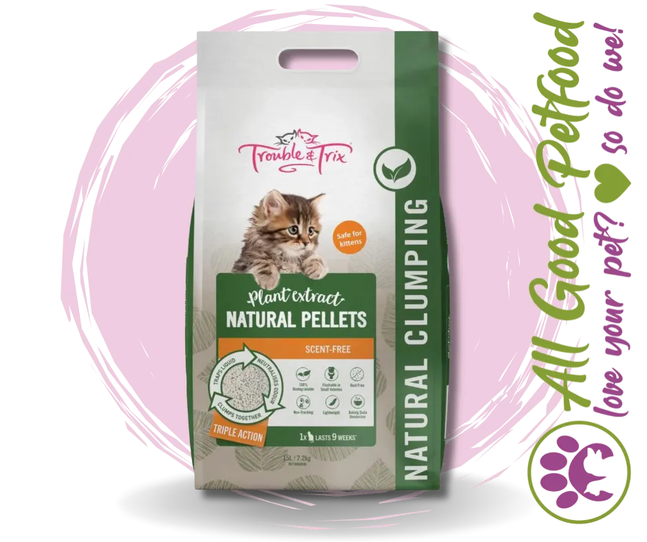 Trouble & Trix Natural Clumping Cat Litter - 15L